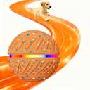 Sankell Interactive Dog Ball Toy - Smart Moving Bouncing Dog Ball with RGB Lights, E-TPU Material, 3 Play Modes Automatic Rolling Dogs Toy for Small Medium Dogs Keep Them Busy(Orange)