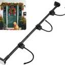 Garland Hanger for Front Door Frame, Adjustable Fits 18"-80" DoorsLargeHeavy-Duty Christmas Halloween Decoration Holder for Wreaths, Lights & More | No Screws, Drilling, Glue-Damage-Free