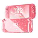 FIWWAT Switch Case for Nintendo Switch 2, Slim Clear Protective shell with Comfortable Grip Design, Soft TPU Shock-Absorption and Anti-Scratch Cover for Switch 2, Cute Sparkle Shining Skin - Glitter