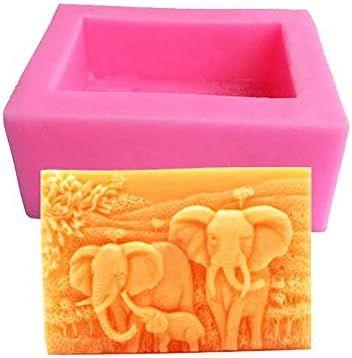 Pack Of 3 YAFOWP Silicone Mold Elephants, Elephant Family Craft Art Silicone Soap Mold, Craft molds DIY Handmade Soap Mold - The Best DIY Handmade Gifts