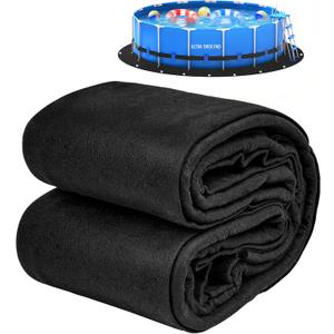 300G/M Thicker Round Pool Pads for Above Ground Pool, Under Pool Pad Round, Above Ground Pool Liners Round with Metal Grommets, Under Pool Mats to Prevent Punctures Pool Tarp (15 FT)