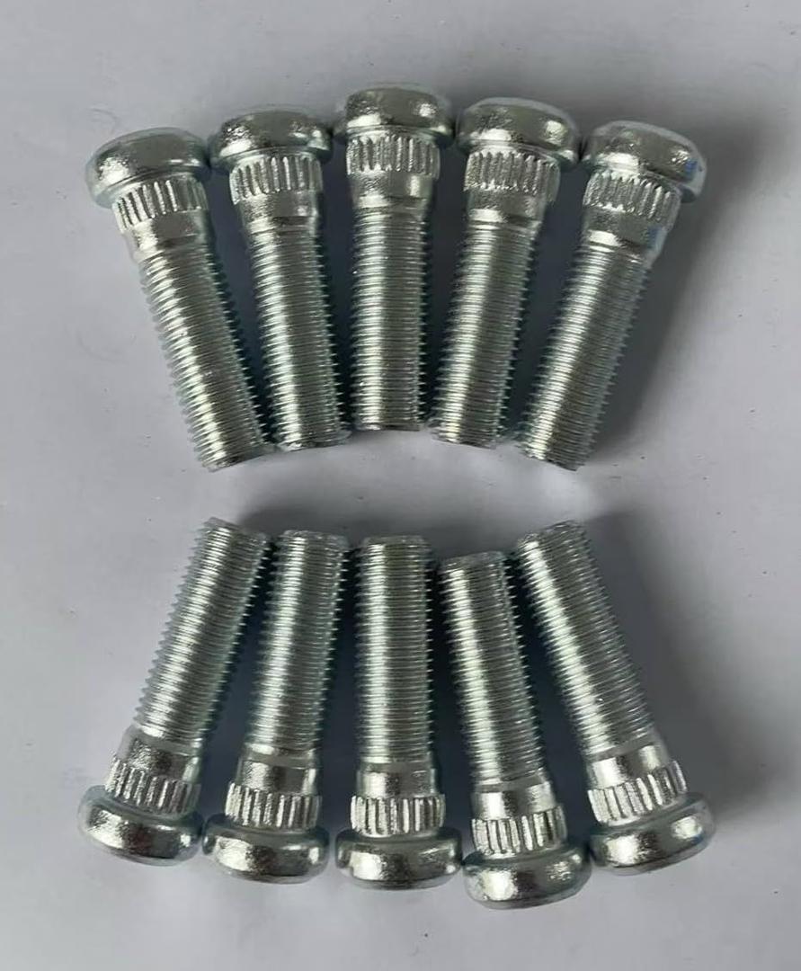 10PCS Wheel Stud Bolts 7/16-20 Thread .472 in. Knurl 610-186 Replacement for Select Chevrolet, GMC, Plymouth, Pontiac, Oldsmobile, Buick, Jeep Dodge Dart