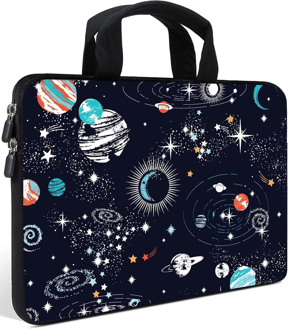 AMARY Laptop Sleeves 11.6" 12" Laptop Handle Bag Neoprene Notebook Carrying Pouch Chromebook Sleeves case Ultrabook Case Tablet Cover Fit Apple MacBook Air HP DELL Lenovo Asus for Men Women (Galaxy)