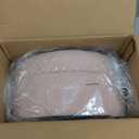 SONGMICS Storage Ottoman, Foot Stool, Round Ottoman with Padded Seat, Foot Rest with Wood Legs, Small Table, for Hallway, Living Room, 12.2 Inches, Teddy Fleece, Jelly Pink ULOM515SA01 (12.2"D x 12.2"W x 11.4"H)