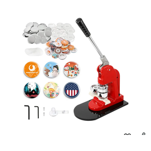 BEAMNOVA Button Maker Machine DIY Round Pin Maker Kit, 44mm / 1.73 in (About 1-3/4 Inch) Badge Press Machine with 1000 Button Parts Supplies