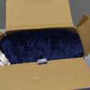 Massaging Weighted Heating Pad for Back Pain Relief,Heating Pads for Neck, Shoulder,Cramp,Portable Heated Pad with 3 Heat Settings & 6 Massage,18 Relaxing Combinations,Auto Off,20"*24",Dark Blue