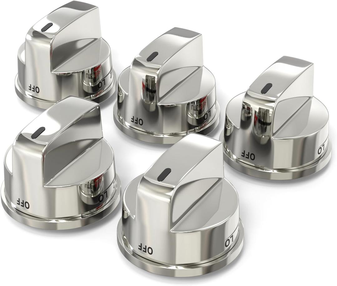 lubiyack 5PCS EBZ37189609 Oven Range Knob Replacement Compatible with LG LRG30355ST LRG30357ST LRG30855ST, Replaces AP4450343 1463914 AH3534128
