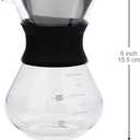 Boxtree Pour Over Coffee Maker Set with Reusable Stainless Steel Drip Filter Elegant Coffee Dripper Pot Glass Carafe & Permanent Stainless Steel Filter