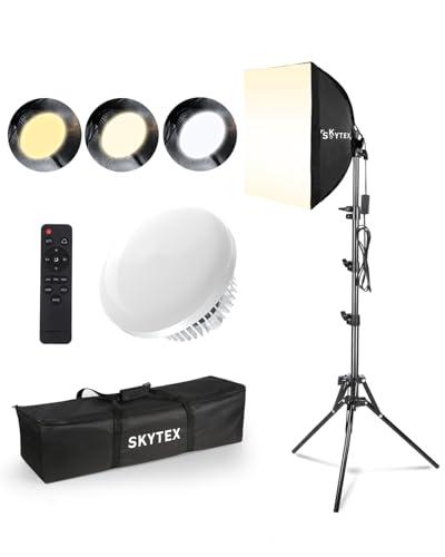 Skytex Softbox Lighting Kit(1-2Pack),16x16in Soft Box|Upgrade 135W 2700-6400K 100V-240V E27 LEDBulb Continuous Photography Lighting,Photo Studio Light Equipment for Camera Shooting Video Recording