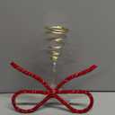 Soulchen Christmas Bow Tree Topper Decoration 9.4 x 10.4 Inches Velvet Christmas Topper Decor with LED Lights Xmas Holiday Bow Tree Top Decoration for Santa Holiday Party Supplies Gifts(Red)