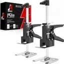 JANNIRESS Labor Saving Arm Jack Handle 2 Pack,15 in Construction,Multifunctional Furniture Jack for Installing Cabinets and Wall Tile Height Adjuster Handheld Lifter Tool, Load 400LBS