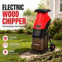 PowerSmart Electric Wood Chipper Shredder, 15-Amp|4500RPM Corded Wood Chipper for Branches Up to 1-5/8 Inch, Portable Yard Waste Shredder with 50L Collection Bag for Garden, Lawn & Landscaping Cleanup