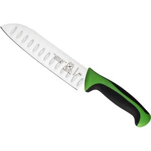 Mercer Culinary Millennia Colors 7-Inch Granton Edge Santoku Knife, Green