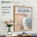 16x20 Frames 1 Pack - Natural Solid Wood Picture Frame - Woodgrain Series - Room, Office, Gallery, Studio Display - Wall Hanging