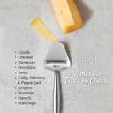 Boska Stainless Steel Cheese Slicer - Copenhagen For All Types of Cheese - Multi-Functional Cheese Slicer - Handheld Slicer - Silver Non-Stick - Dishwasher Safe - For Kitchen Cooking