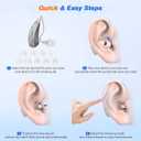 Hearing Aids for Seniors Rechargeable  Digital Behind-The-Ear Hearing Amplifiers with AI Noise Reduction, 3 Sound Modes, 5 Volume Levels, Charging Case Included (Silver)