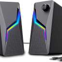 ROSON Computer Speakers, PC Gaming Speakers with Enhanced Bass and Volume Control, Stereo 2.0 USB Powered 3.5mm Aux Multimedia Speakers for Laptop/Desktop/Tablets/Phone