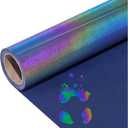 Reflective Heat Transfer Vinyl HTV Vinyl 12in x 6ft Reflective Rainbow Iron On Vinyl for T-Shirt Holographic Chameleon HTV for All Cutting Machines Easy to Cut & Weed