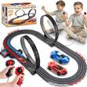 Race Track Toy Sets for Kids  Battery HighSpeed 1:64 Scale Dual Slot Car Track Toys with 2 Controllers & 2 Slot Cars  Birthday Gifts for Boys Girls Children Age 3 4 5 6 7 8 9 10 11 12 Years Old