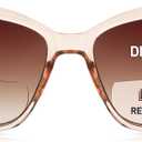 Bifocal Reading Sunglasses for Women Oversized Cat eye Fashion Sun Reader Spring Hinge Eyewear UV Protection
