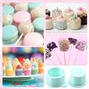 Cake Pop Cutter and Pusher Set - Round and Heart 3D Printed Mold Shapes Press | Baking Tools for Home, Birthday, Wedding Desserts | Reusable Design (Green,Pink)