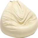 Beanbag Chair Cover with Liner Only Removable (No Filler) Luxurious Microfiber Suede Beanbag Cover for Adults Indoor Pear Style Large - Light