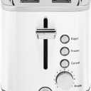 GE 2 Slice Toaster, Extra Wide Slots for Toasting Bagels, Breads, Waffles & More, 7 Adjustable Shade Settings, Removable Crumb Tray, Countertop Kitchen Essentials, 850 Watts, White