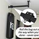 Heavy Bag Hanger Roller Wall Ceiling Mount 40'' - 50'' Long Rail Ease Adjust for Heavy Punching Bags up to 300 LBS