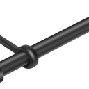 Matte Black Curtain Rods for Windows 32 to 240(2.5-20 Feet), Extra long 1 Inch Black Curtain Rod, Heavy Duty Drapery Rods with Adjustable Curtain Rods