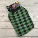 Kuoser Warm Dog Coat, Reversible Dog Jacket Waterproof Dog Winter Coat British Style Plaid Dog Clothes Pet Dog Cold Weather Coats Cozy Snow Jacket Vest for Small Medium Large Dogs Christmas Green M