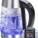 Aigostar Electric Kettle, Tea Kettle with Temperature Control and Tea Infuser, 1500W Hot Water Kettle with Variable Temperature, Keep Warm Function, LED Indicator Light Change, Auto Shut-Off, 1.7L (Stainless Steel- Tea Infuser)