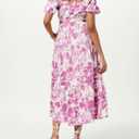 The Drop Women's Anaya Square Neck Cut-Out Tiered Maxi Dress (Wild Purple Floral Print)