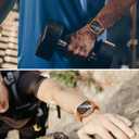 Amizee 2 Pack Metal Case Compatible with Apple Watch Ultra 3/2/1 Screen Protector Case 49mm with Tempered Glass, Metal Frame Built in HD Glass Protective Cover for iWatch 49mm (C-Orange)