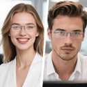 TERAISE Rimless Reading Glasses Comfortable Lightweight Frameless Reader 3 Pack Men and Women Blue Light Blocking Computer Eyeglasses, Grey (1.5X)