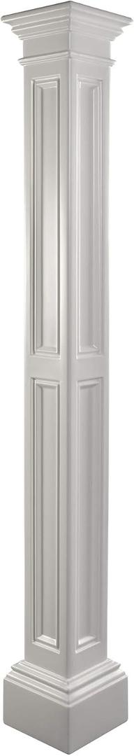 Mayne Liberty Lamp Post - White - 9.5in L x 9.5in W x 72in H - Fade Resistant - Polyethylene Lamp Post (5838-W) Decorative Sleeve ONLY