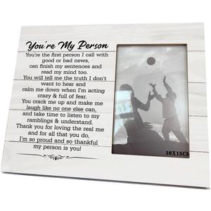 EDCTO Rustic Wooden Picture Frame, 8X10 Inch - Anniversary & Valentine's Gift, Home Decor - 'You're My Person' (Friend gift-18)