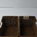 StorageWorks Wicker Baskets for Organizing, Pantry Organizers and Storage, Round Paper Rope Storage Basket for Pantry Shelves, Kitchen Counter, Brown, 2 Pack