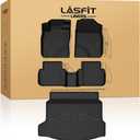 LASFIT Floor Mats & Trunk Mat for 11th Gen Honda Civic Hatchback(Not for Hybrid) 2026 2025 2024 2023 2022, All Weather Custom Fit TPE Car Floor Liners,1st & 2nd Row & Trunk Liner (Fit with Subwoofer)
