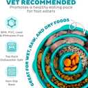 Outward Hound Large Slow Feeder Bowl, Puzzle Maze for Fast Eaters, Medium to Large Dogs, Helps Prevent Bloat & Aid Digestion, Holds 4 Cups Wet or Dry Food, Non-Slip, Made Without BPA, Turquoise