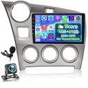 [Qualcomm 8 Core 4+64G] Car Radio for Toyota Matrix 2009-2014 - Wireless Carplay and Android Auto - 9 Inch 1280 * 720 IPS Touchscreen Android 15 Car Stereo - DSP/GPS/WiFi/SWC + AHD Backup Camera