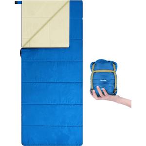 Sleeping Bag, Ohuhu Lightweight Sleeping Bag 3 Season Warm Weather Portable Compact Sleeping Bags for Adult Kids with Carry Bag for Camping Hiking Backpacking and Outdoors 59-77