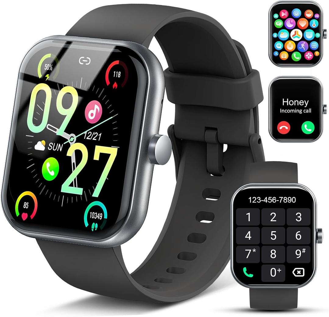 Smart Watch for Men Women (Answer/Make Call), 2025 1.83" HD Touchscreen Fitness Tracker, 110+ Sport Modes, Fitness Watch with Heart Rate/Sleep Monitor/Step, IP68 Waterproof Smartwatch for Android iOS