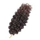 GoGo Curl Crochet hair 14inch Beach Curl Crochet hair Bohemian Crochet Braids Ombre Brown Deep Wave Braiding hair Extensions (14inch,7Packs,1B/30)