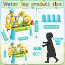 Dergo Upgraded Water Table for Toddlers Toy Set, Kids Sensory Sand Table Play Sink Shower Sprinkler, Summer Birthday Gift STEM Fishing Playset for Boys Girls Ages 3 4 5 6 7