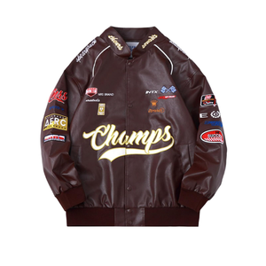 Aelfric Eden Faux Leather Jacket Oversized Racing Motorcycle Jackets Moto Coats Unisex Trendy Streetwear Jacket, Size Medium Aelfric Eden Faux Leather Jacket Oversized Racing Motorcycle Jackets Moto Coats Unisex Trendy Streetwear Jacket, Size Medium