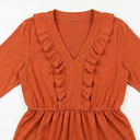 Women's Dress Orange Boho Style, M