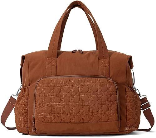 Green Canyon 40L Weekender Duffle Bag, Khaki | Convertible Weekender Tote with Luggage Sleeve & Detachable Strap for Travel, Gym, Sports & Daily