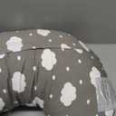 Momcozy Nursing Pillow for Breastfeeding, Original Plus Size Breastfeeding Pillows for More Support for Mom and Baby, with Adjustable Waist Strap and Removable Cotton Cover, Grey