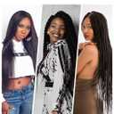 Purple Braiding Hair 20 Inch Pre Stretched Hair Long Straight Crochet Braids Yaki Texture Synthetic Fiber 4 Packs (Light Purple)