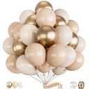 Nude Beige Neutral Balloons, 12 Inch Beige Nude Champagne Gold Latex Balloons, Cream Wedding Balloon for Birthday, Engagement, Boho Wedding, Baby Shower, Mother's Day, Bride Party Decoration